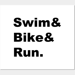 Triathlon Life (Black) Posters and Art